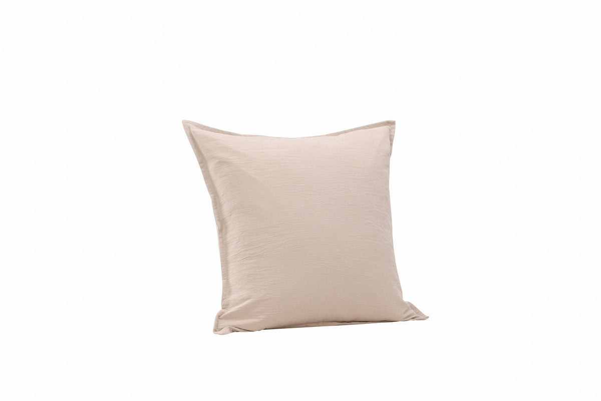 Ronja kuddfodral 45x45 cm beige i tvättad bomull