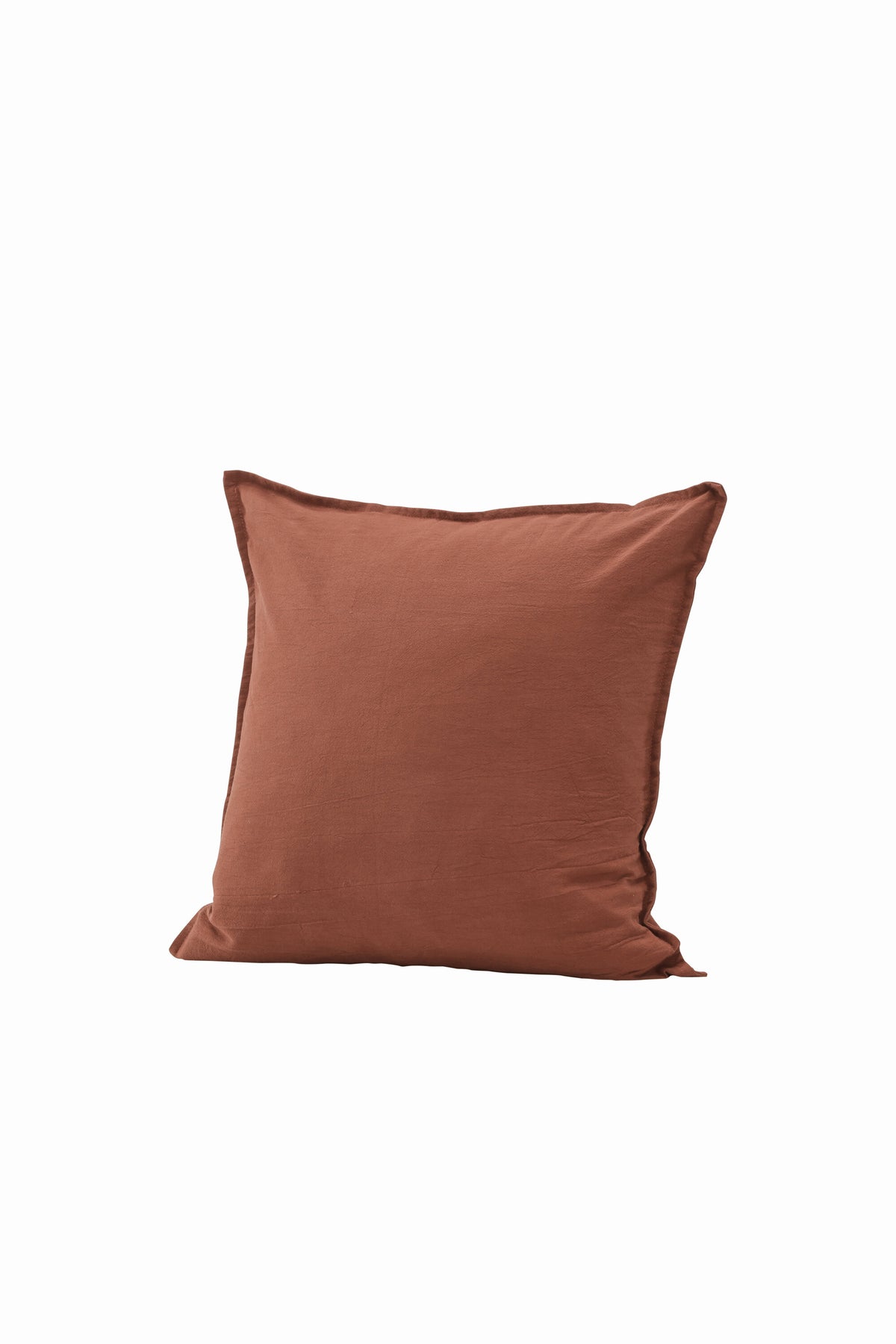 Ronja kuddfodral 45x45 cm rostbrun tvättad bomull