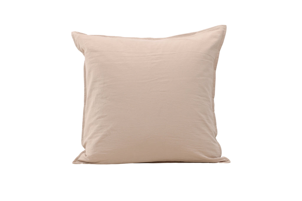 Ronja kuddfodral 60x60 cm beige i tvättad bomull