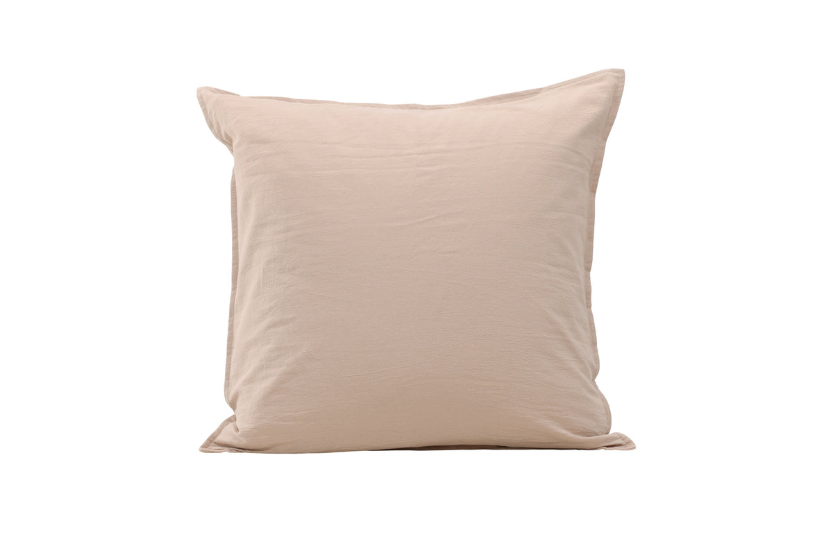 Ronja kuddfodral 60x60 cm beige i tvättad bomull