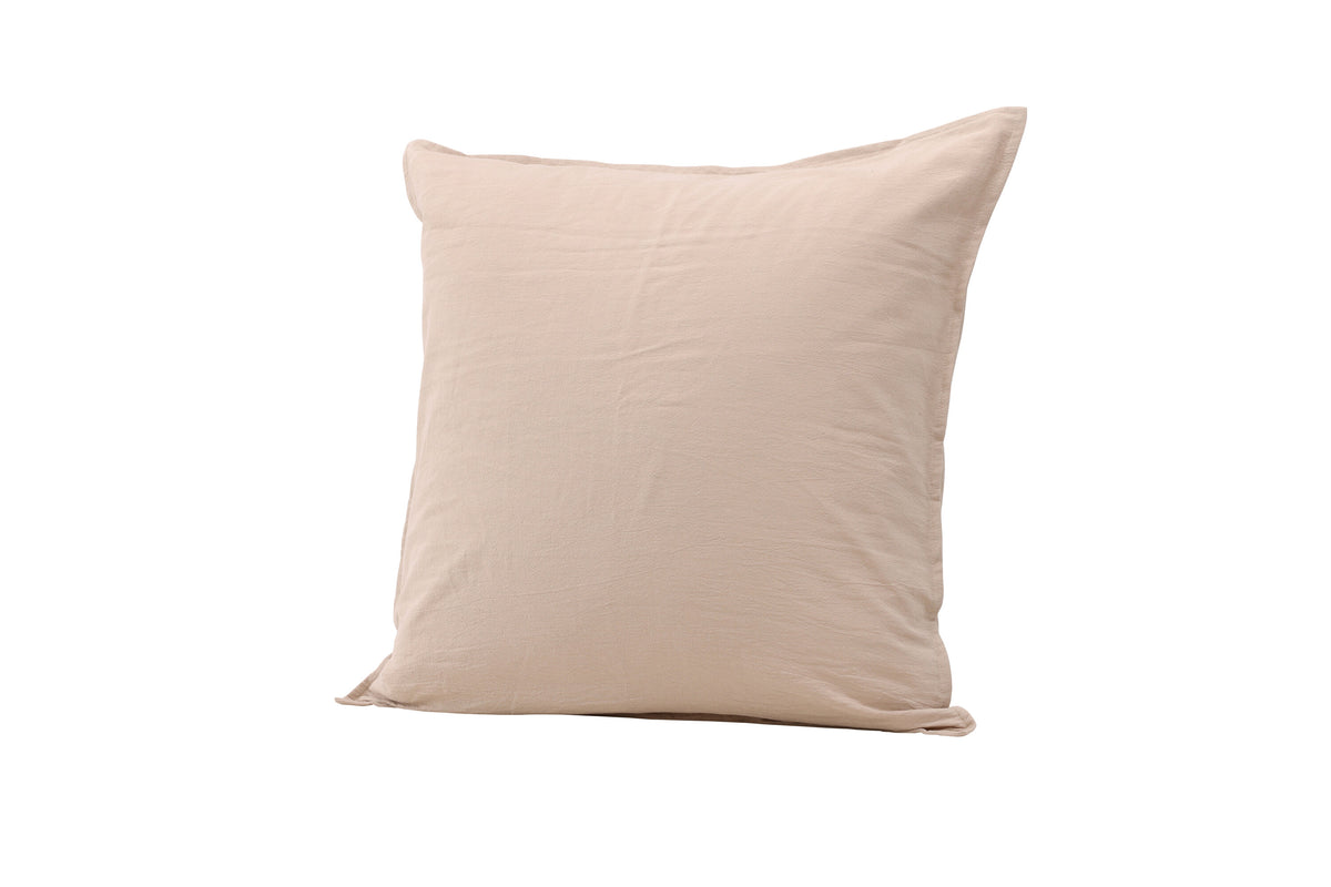Ronja kuddfodral 60x60 cm beige i tvättad bomull