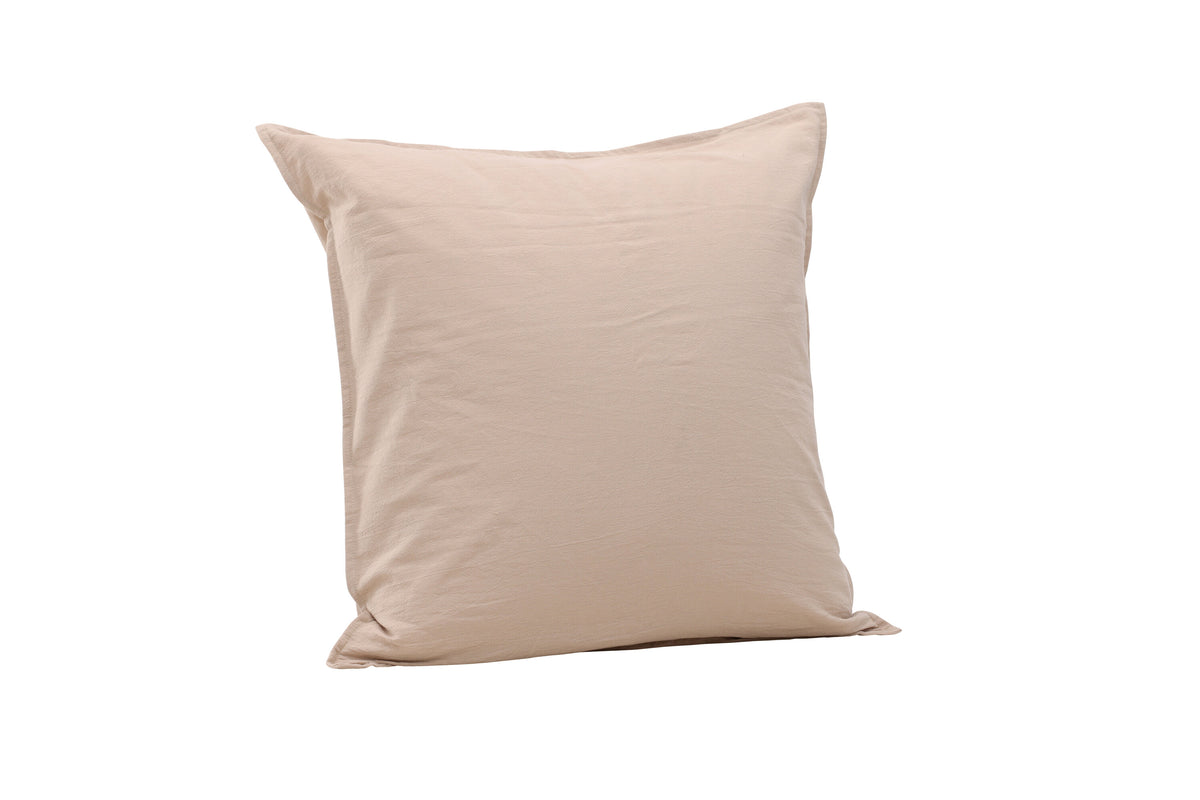 Ronja kuddfodral 60x60 cm beige i tvättad bomull