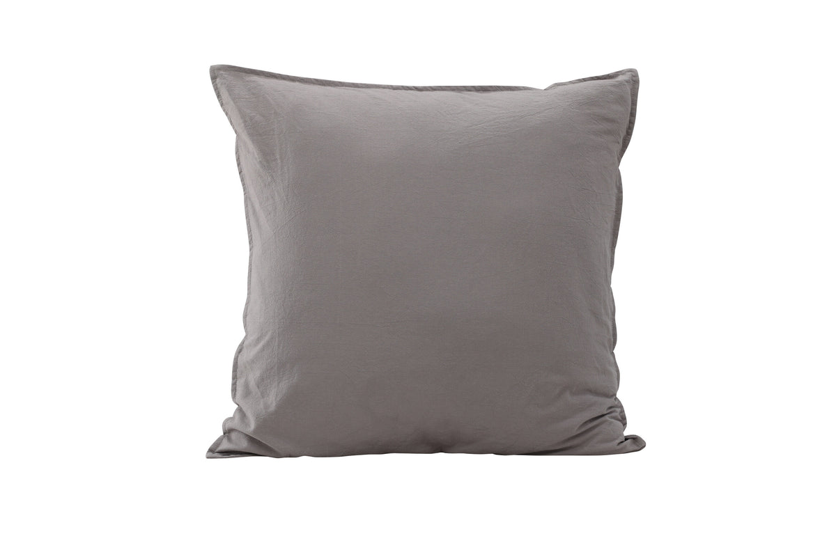 Ronja kuddfodral 60x60 cm grått i tvättad bomull