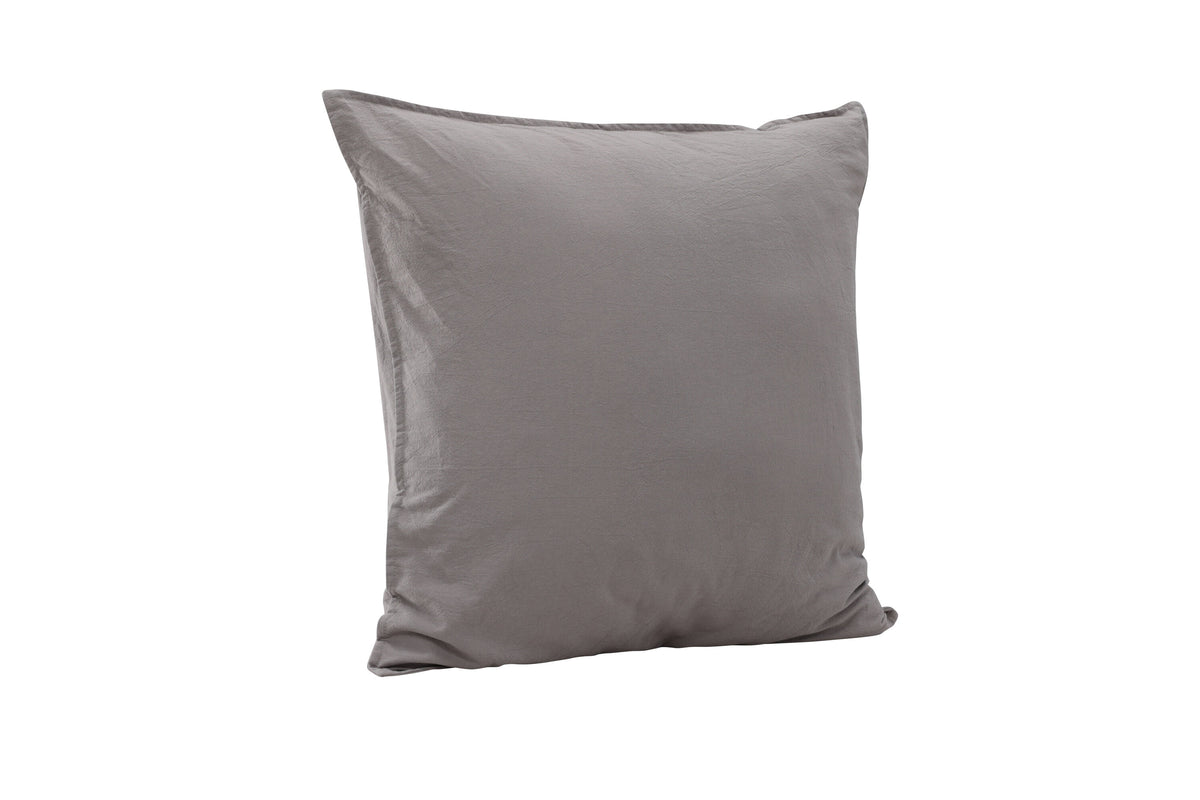 Ronja kuddfodral 60x60 cm grått i tvättad bomull