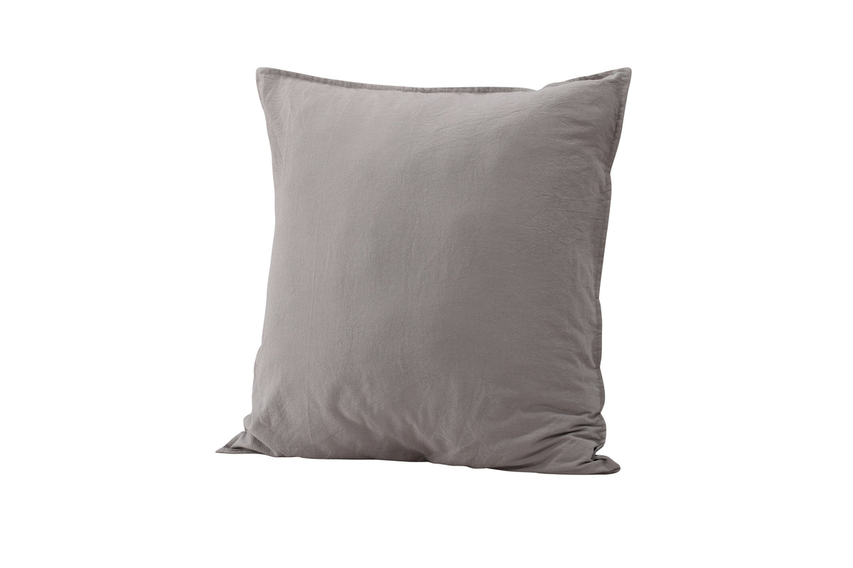 Ronja kuddfodral 60x60 cm grått i tvättad bomull