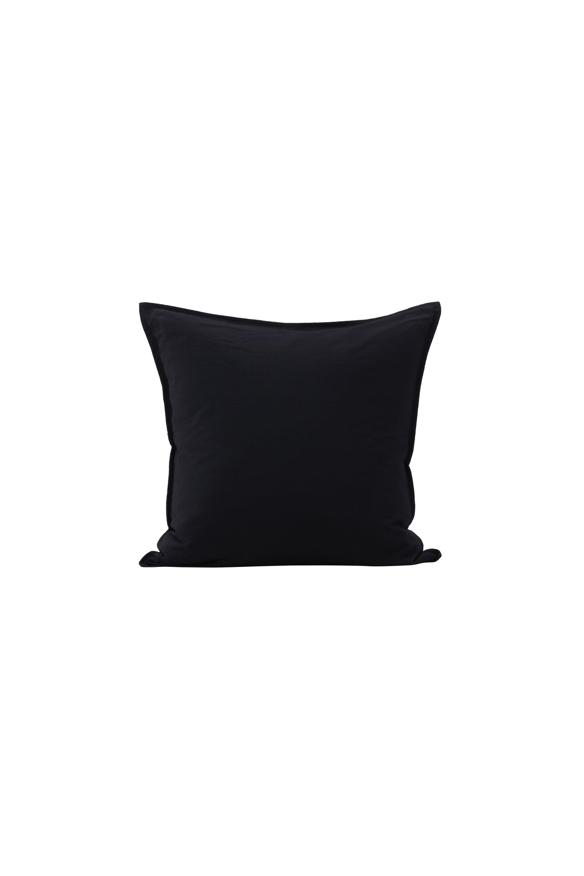 Ronja kuddfodral 60x60 cm svart i tvättad bomull