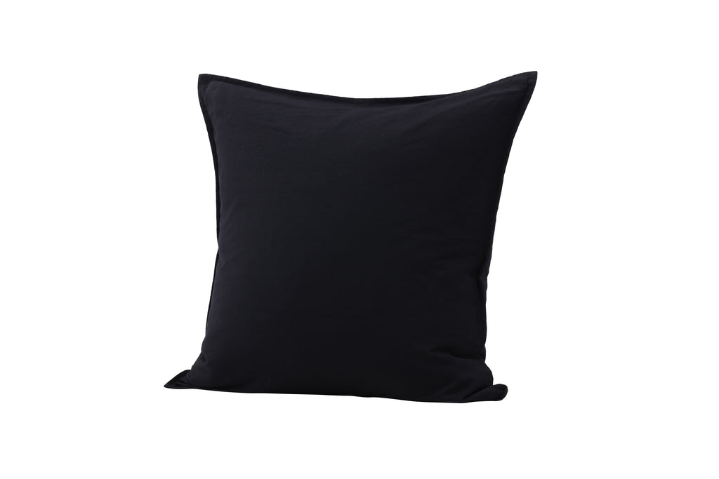 Ronja kuddfodral 60x60 cm svart i tvättad bomull