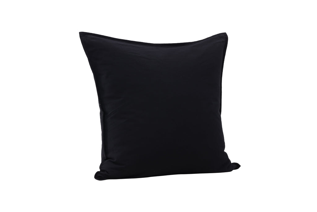 Ronja kuddfodral 60x60 cm svart i tvättad bomull