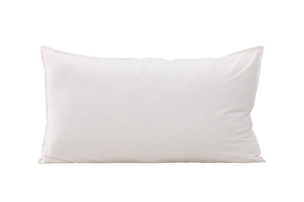Ronja kuddfodral 50x90 cm vit tvättad bomull