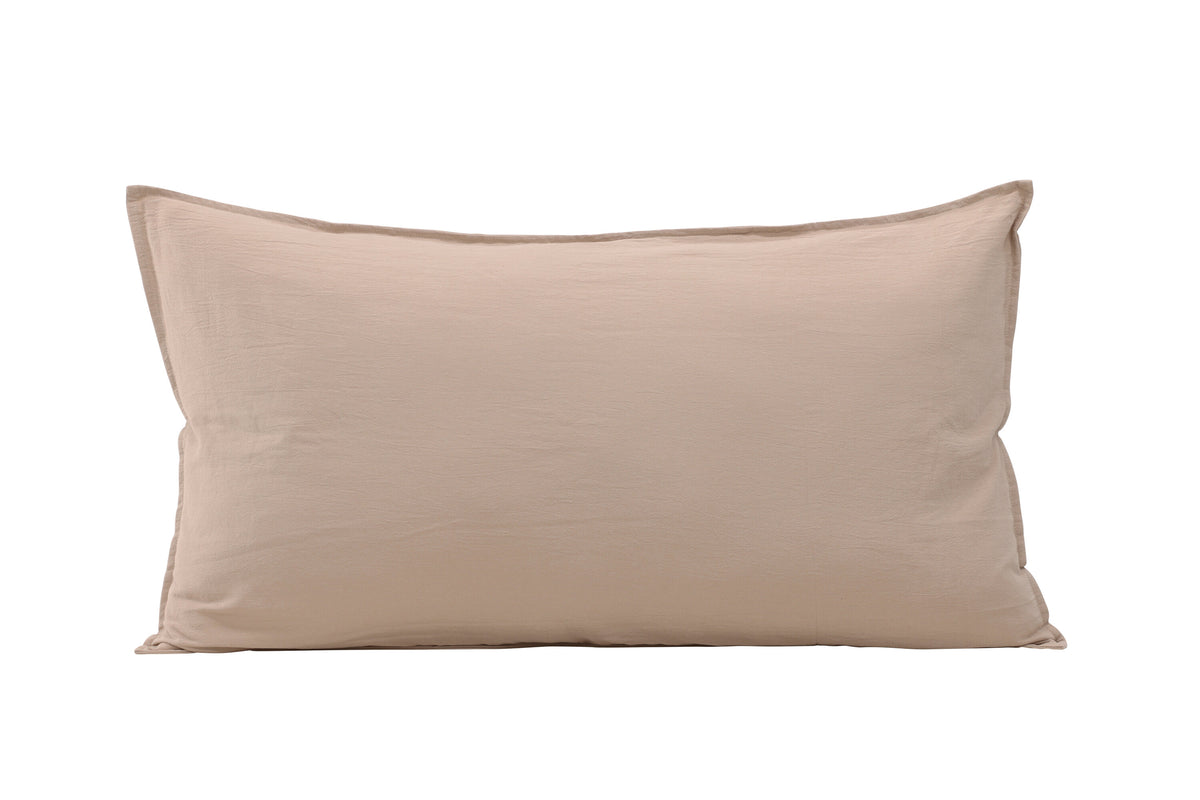 Ronja kuddfodral 50x90 cm beige tvättad bomull