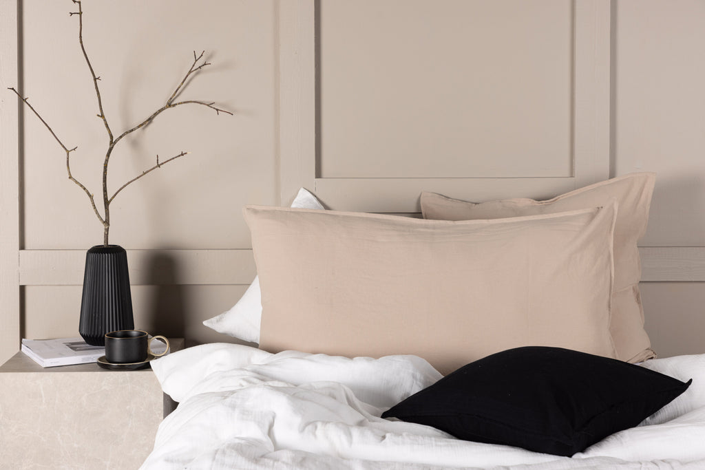 Ronja kuddfodral 50x90 cm beige tvättad bomull