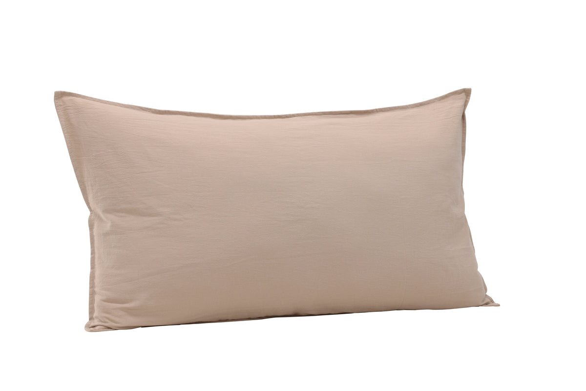 Ronja kuddfodral 50x90 cm beige tvättad bomull