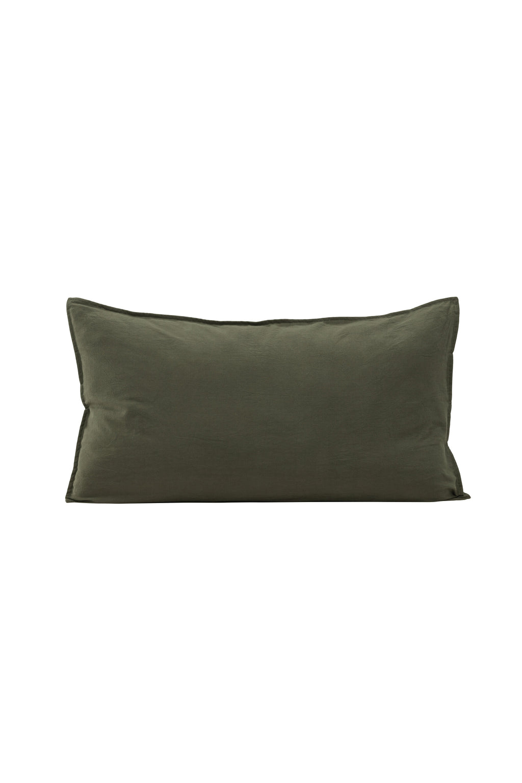 Ronja kuddfodral 50x90 cm grön tvättad bomull