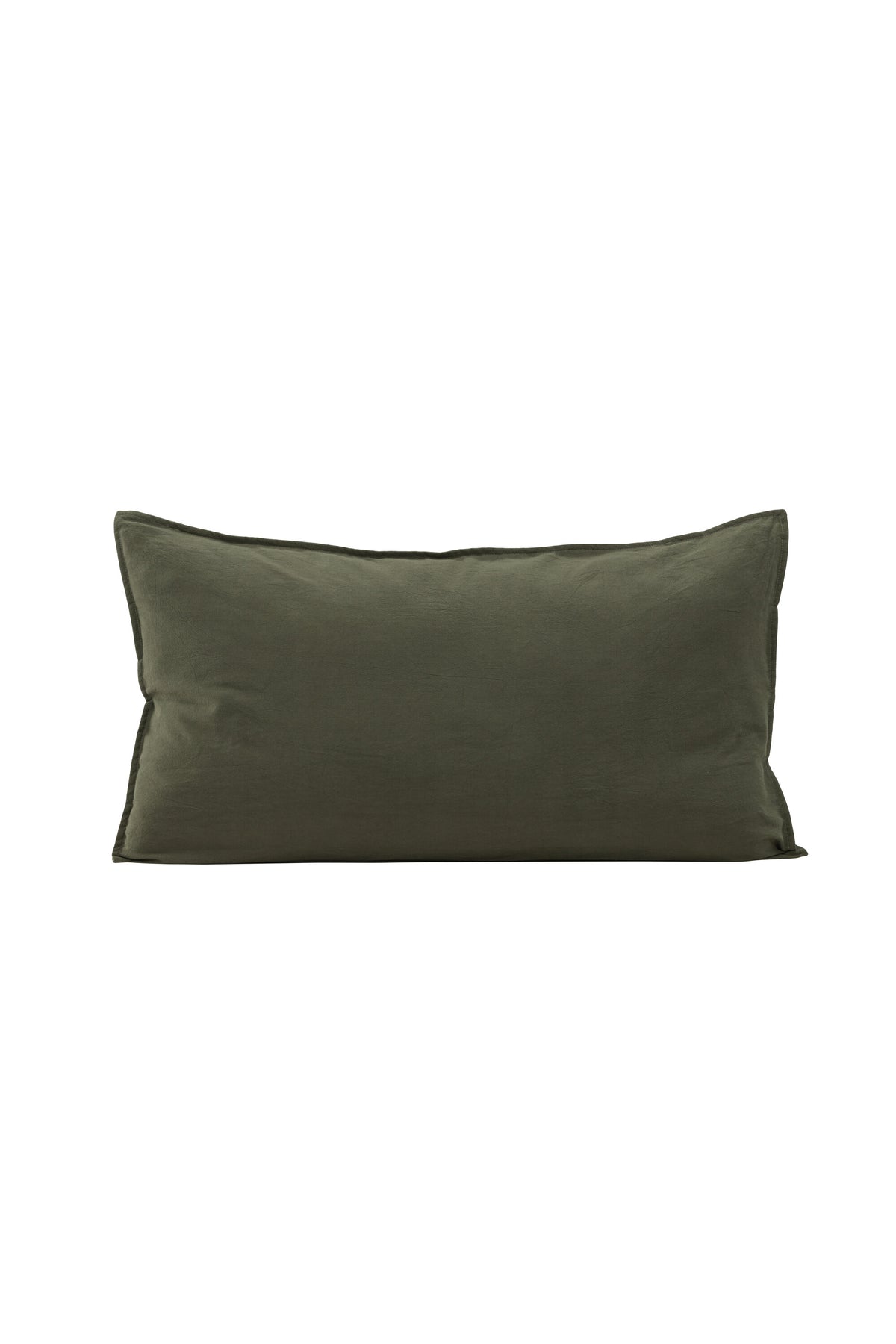Ronja kuddfodral 50x90 cm grön tvättad bomull