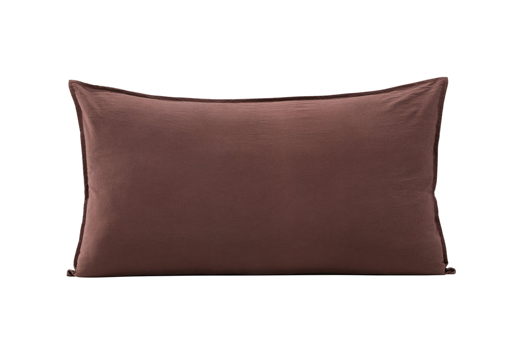 Ronja kuddfodral 50x90 cm brun tvättad bomull