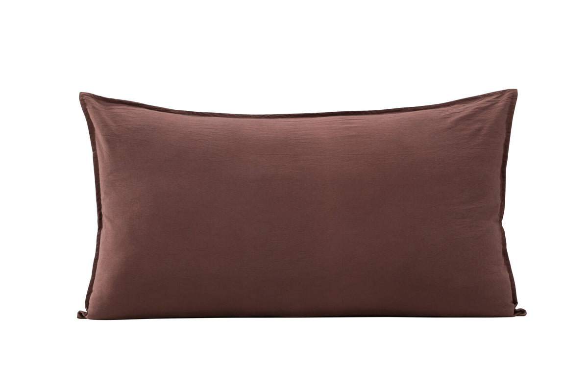 Ronja kuddfodral 50x90 cm brun tvättad bomull