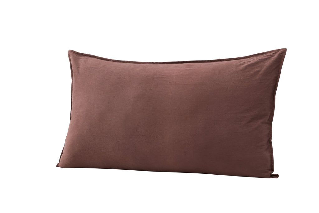 Ronja kuddfodral 50x90 cm brun tvättad bomull