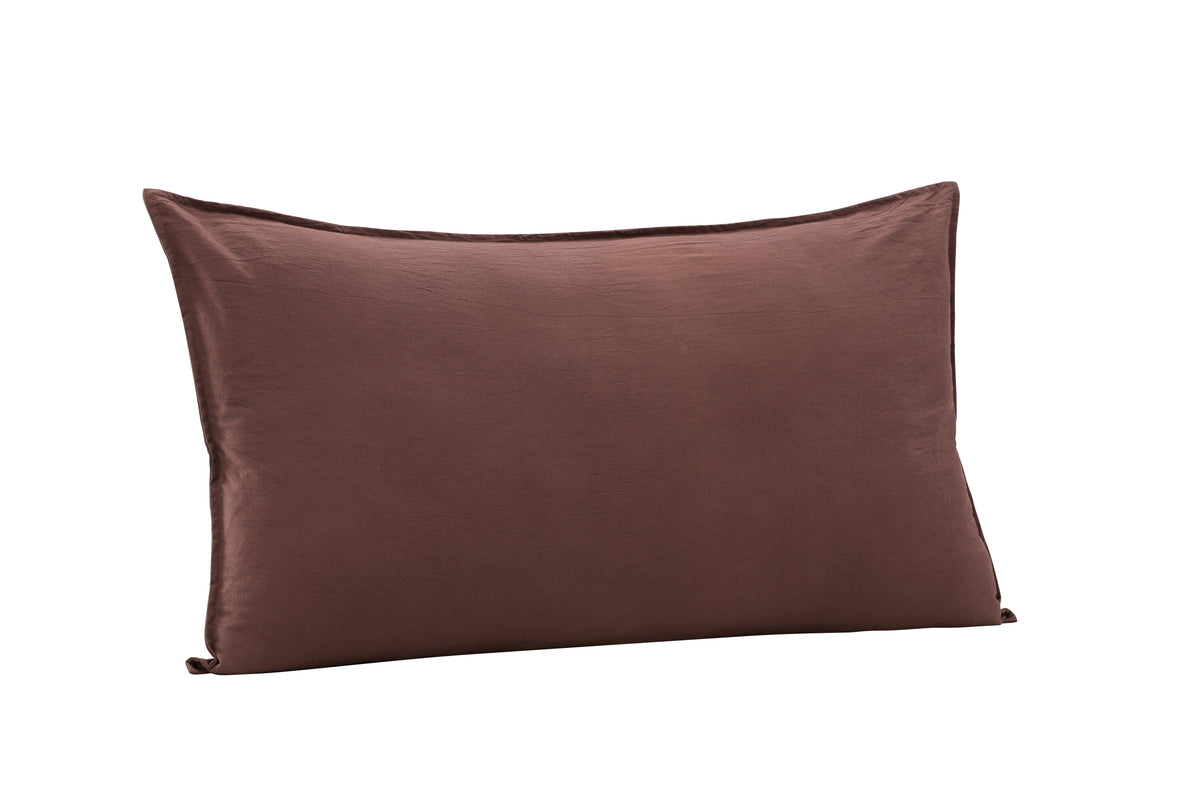 Ronja kuddfodral 50x90 cm brun tvättad bomull