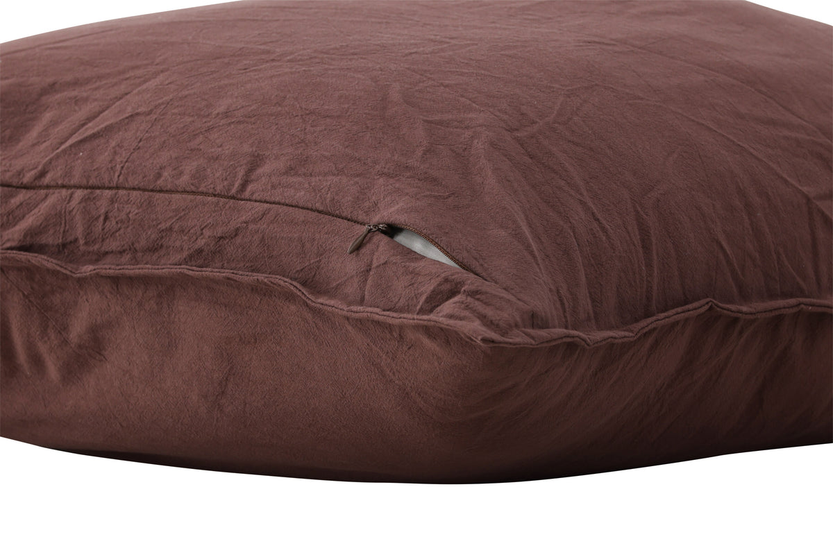 Ronja kuddfodral 50x90 cm brun tvättad bomull