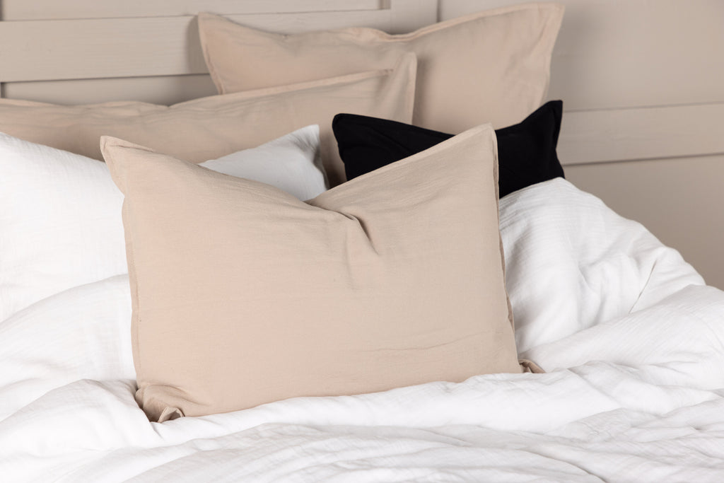 Ronja kuddfodral 40x60 cm beige tvättad bomull
