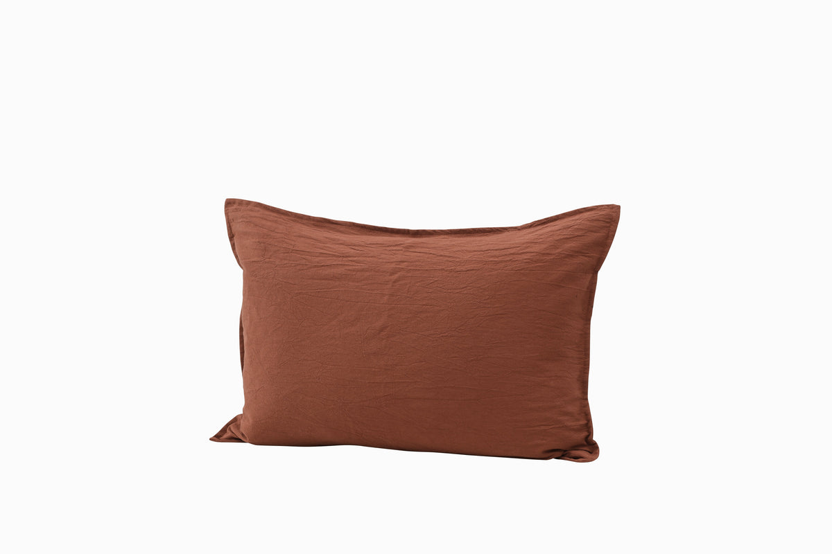 Ronja kuddfodral 40x60 cm rostbrun tvättad bomull