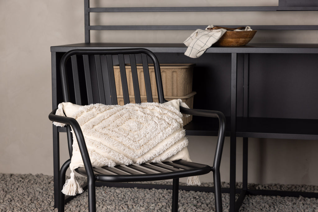Wilda kuddfodral 30x50 cm benvit polyesterchenille