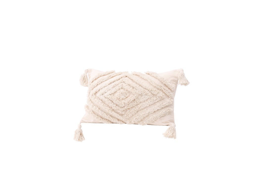 Wilda kuddfodral 30x50 cm benvit polyesterchenille