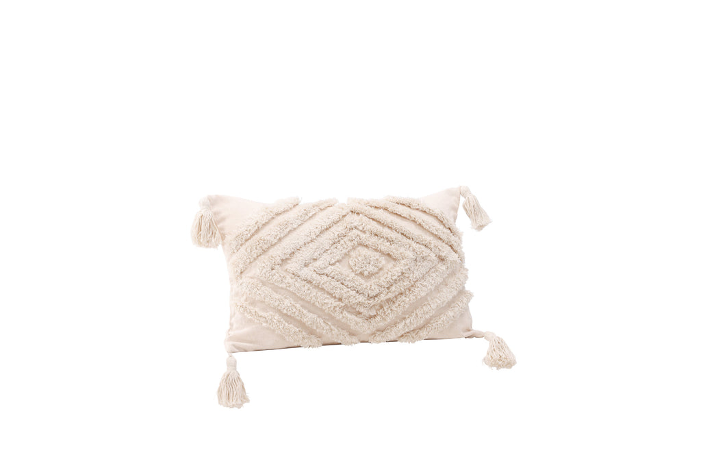 Wilda kuddfodral 30x50 cm benvit polyesterchenille