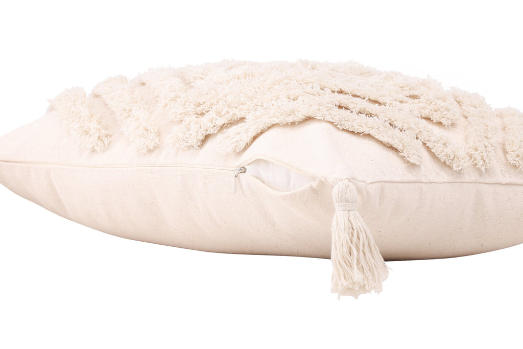 Wilda kuddfodral 30x50 cm benvit polyesterchenille