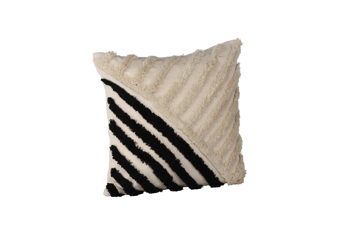 Zara kuddfodral 45x45 cm svart/vitt
