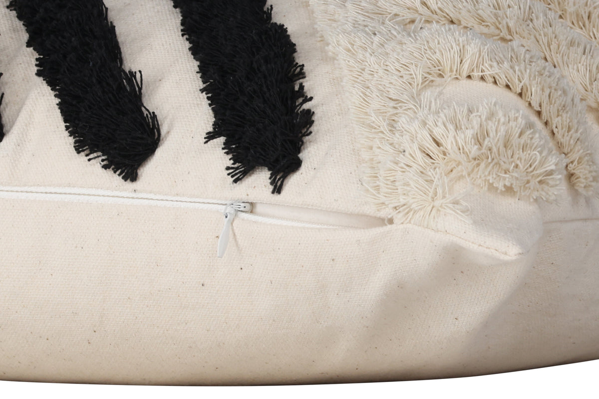 Zara kuddfodral 45x45 cm svart/vitt