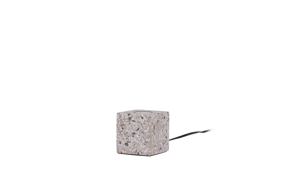 Rilche bordslampa vit med klarglas