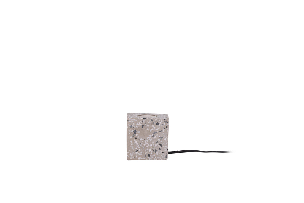 Rilche bordslampa vit med klarglas