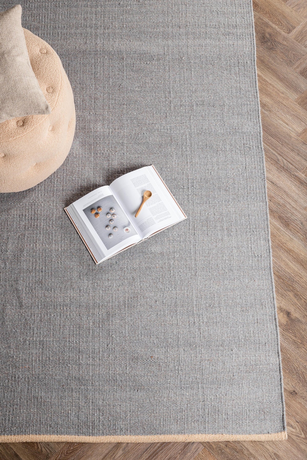 Jaipur ullmatta 170x240 ljusgrå