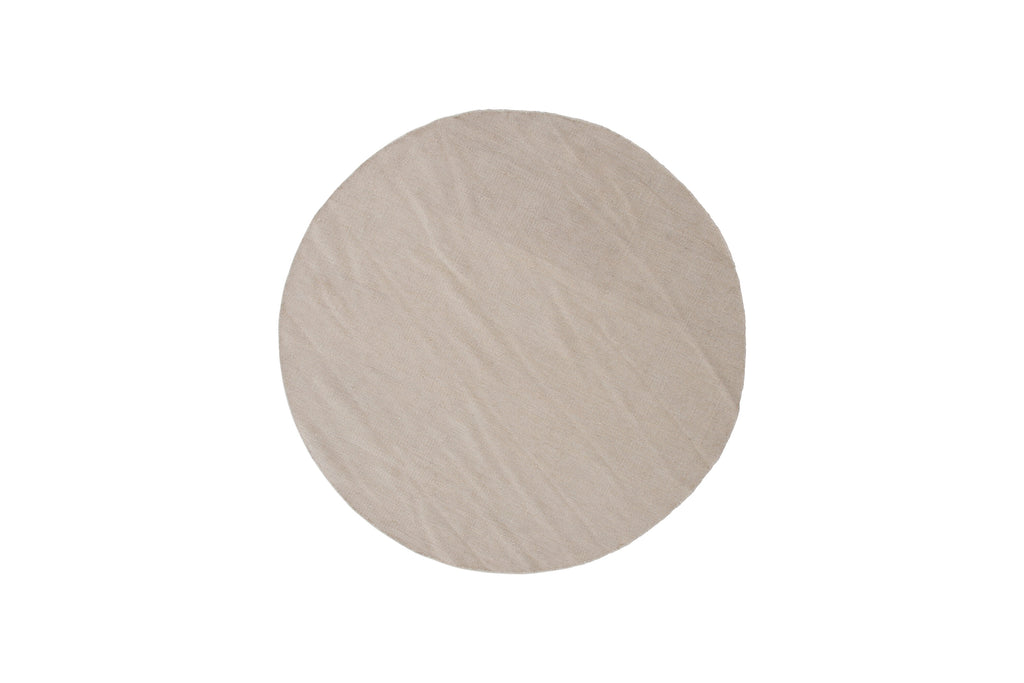 Jaipur ullmatta Ø200 cm beige