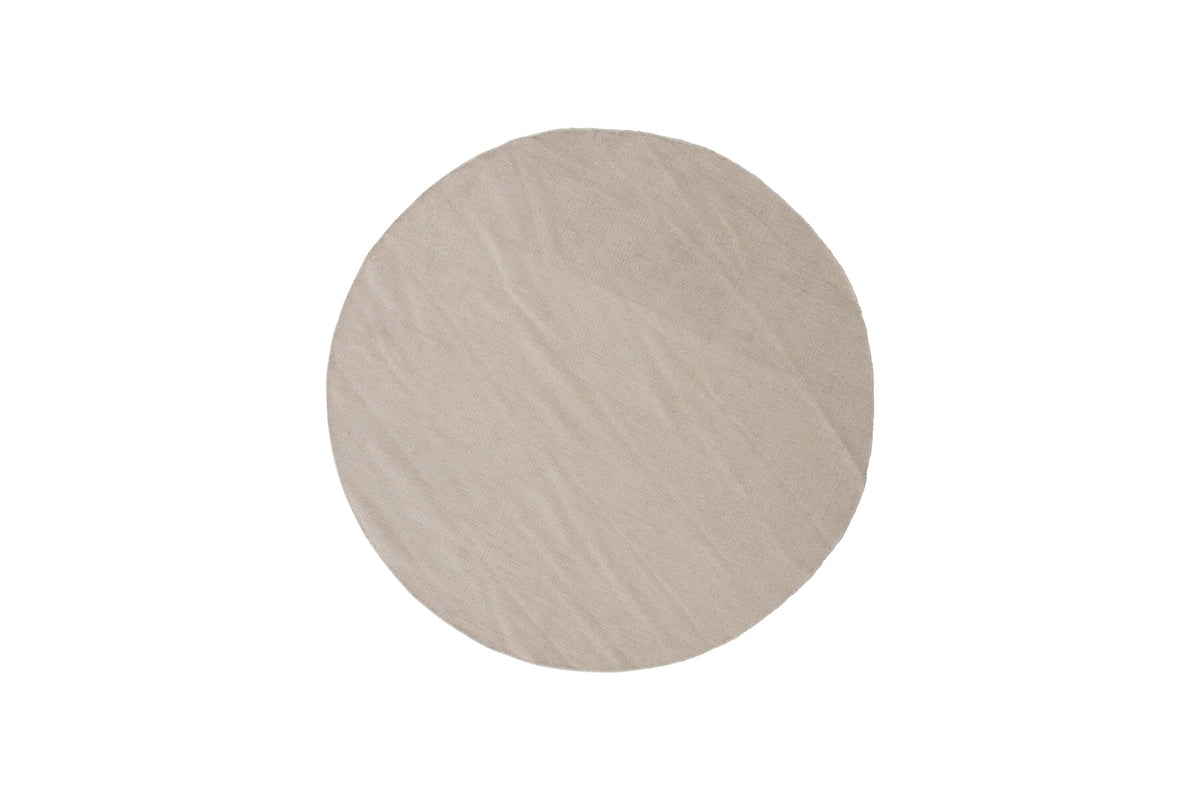 Jaipur ullmatta Ø200 cm beige