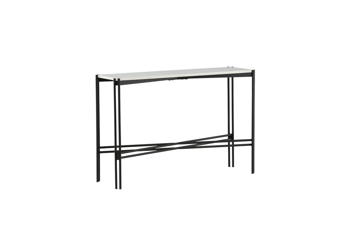 Razzia sidobord 110x30x75 cm vit terrazzo och svart stål