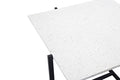 Hybrid soffbord 80x80 vit terrazzo/svart