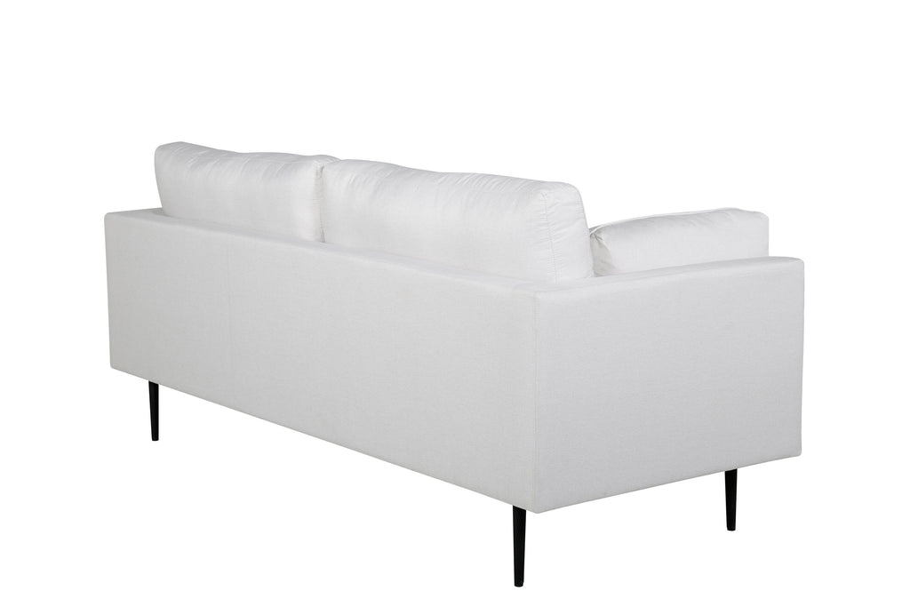 Boom 3-sitssoffa ljusbeige tyg och svart stål