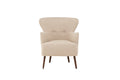 Lincoln fåtölj valnötsbrun/beige bouclé