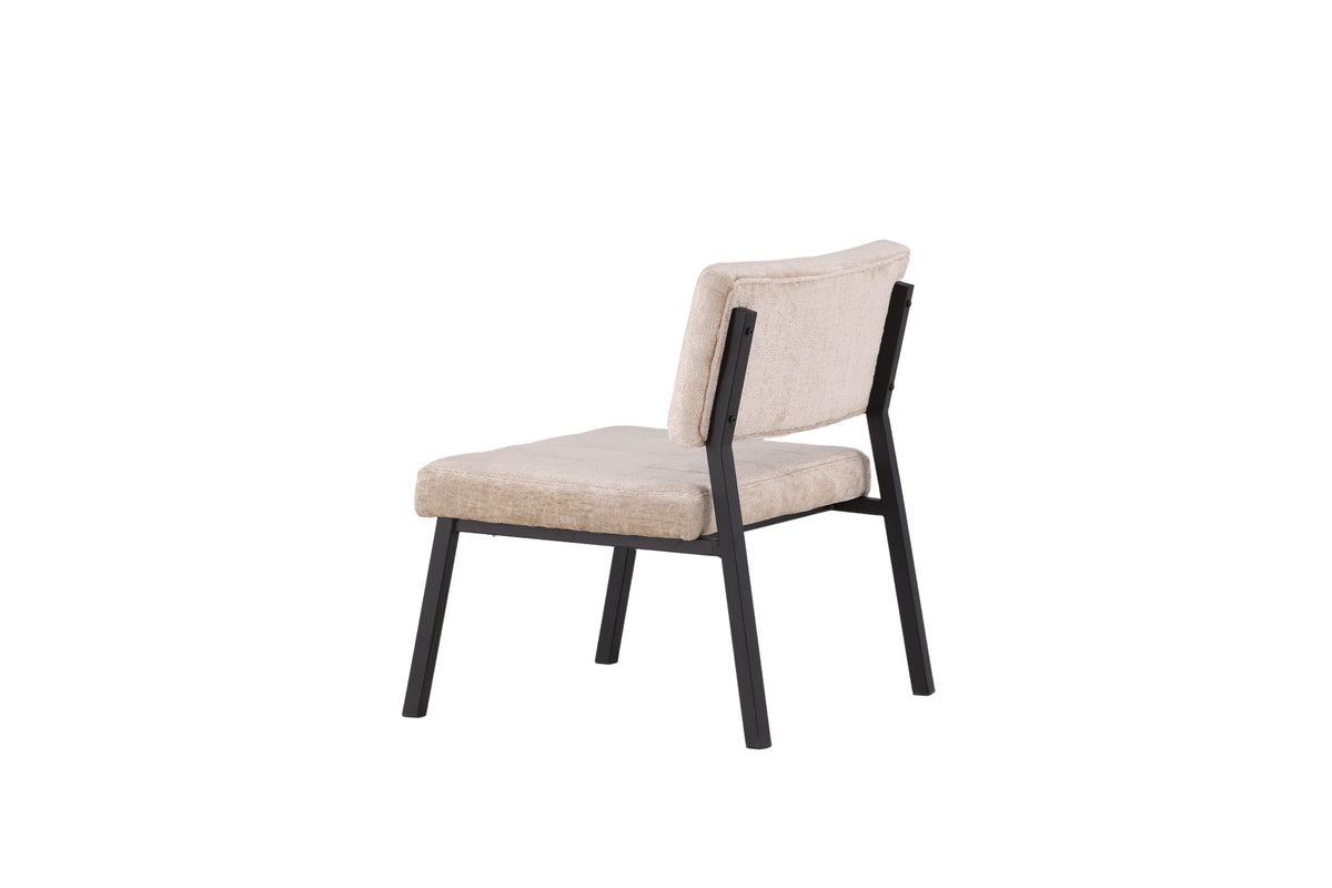 Monett fåtölj 2-pack beige sammet och svart stål