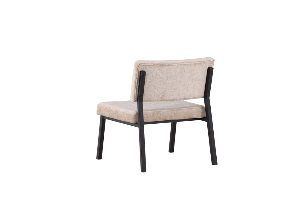 Monett fåtölj 2-pack beige sammet och svart stål