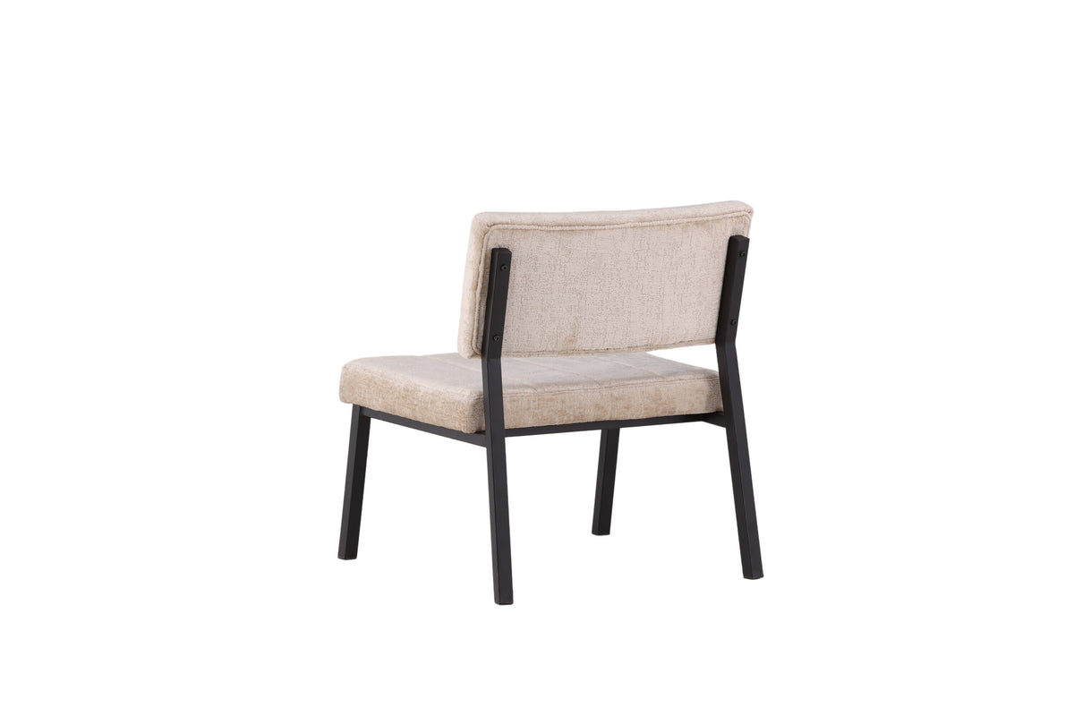 Monett fåtölj 2-pack beige sammet och svart stål