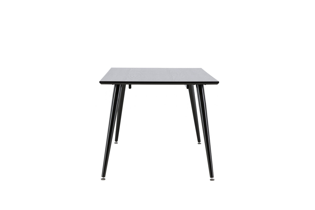 Dipp matbord 180x90 cm svart faner med svarta ben