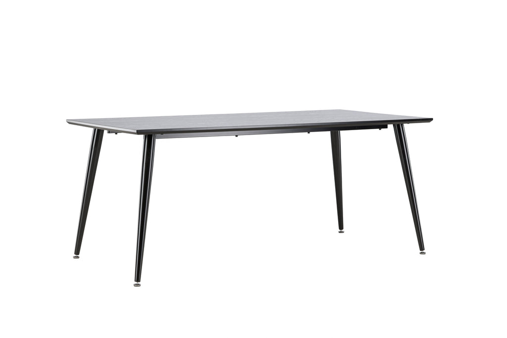 Dipp matbord 180x90 cm svart faner med svarta ben