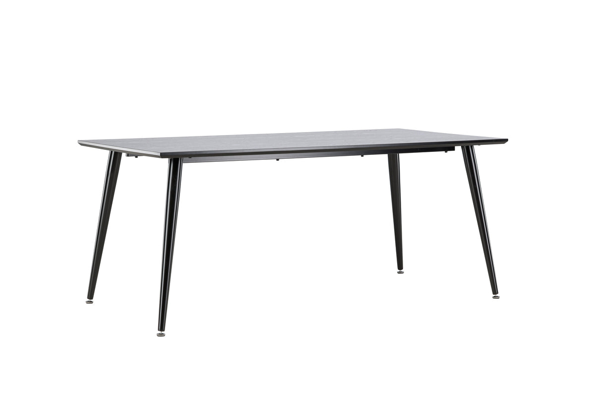 Dipp matbord 180x90 cm svart faner med svarta ben
