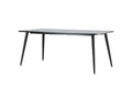 Dipp matbord 180x90 cm svart faner med svarta ben