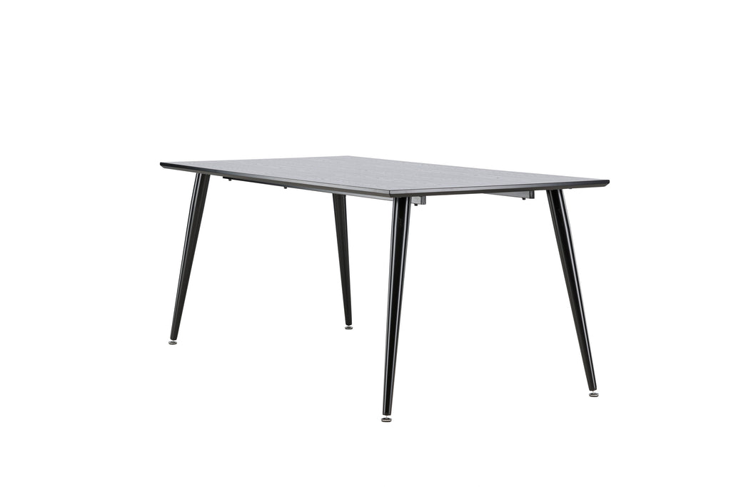 Dipp matbord 180x90 cm svart faner med svarta ben