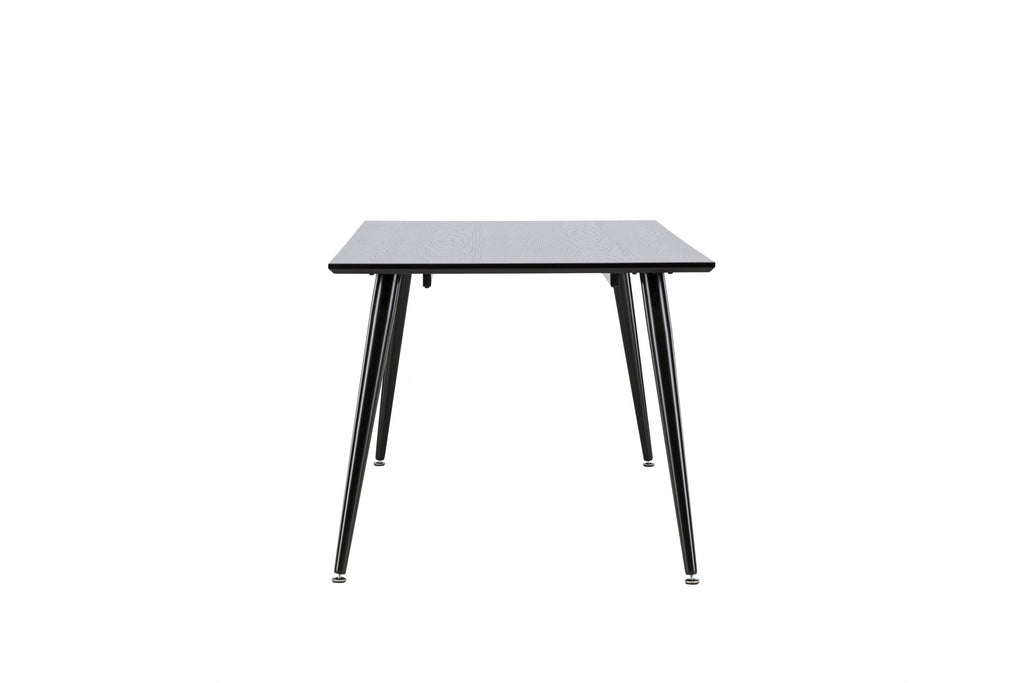 Dipp matbord 180x90 cm svart faner med svarta ben