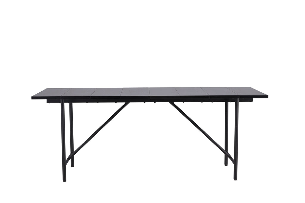 Astrid matbord 200x75 cm mattsvart fanerad MDF
